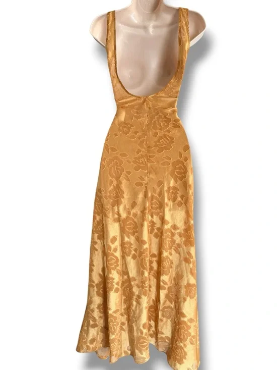 Vintage Victoria’s Secret Gold Label Velvet Burnout Gown Nightgown Dress Medium - Picture 5 of 8